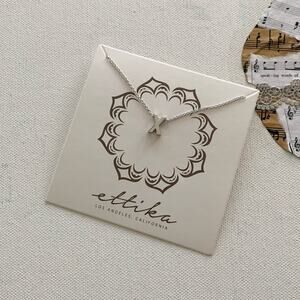 Ettika x Revolve Silver Plated “X” Initial Minimalist Necklace